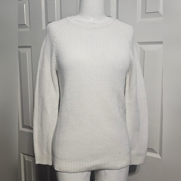 Karen Scott Cotton White Sweater Sz Small - Picture 1 of 5